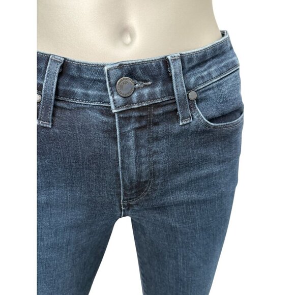 NEW Paige Denim Hi-Rise Jeans Sz 26 Hoxton Ankle Peg Indigo Metallic Tux Stripe - Picture 5 of 9